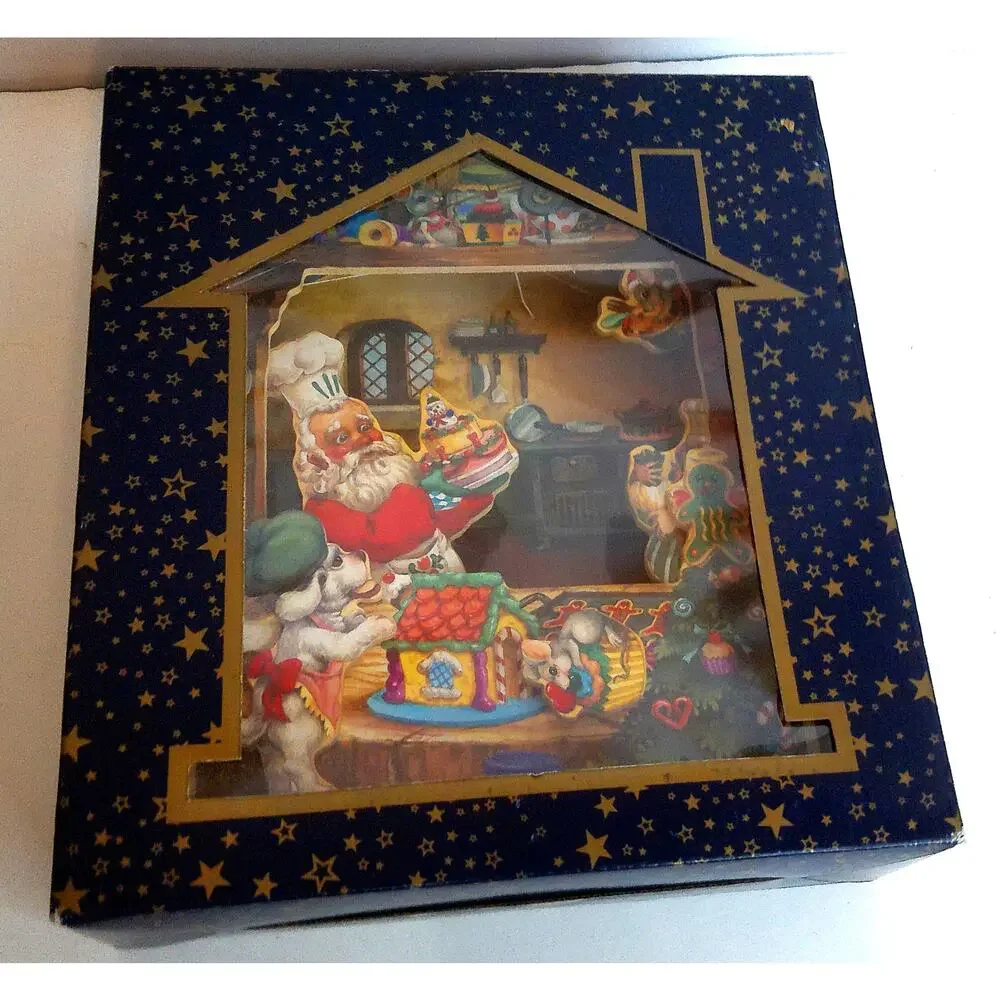 Vintage Fortunoff Musical Chef Santa Bakery Animated Christmas New